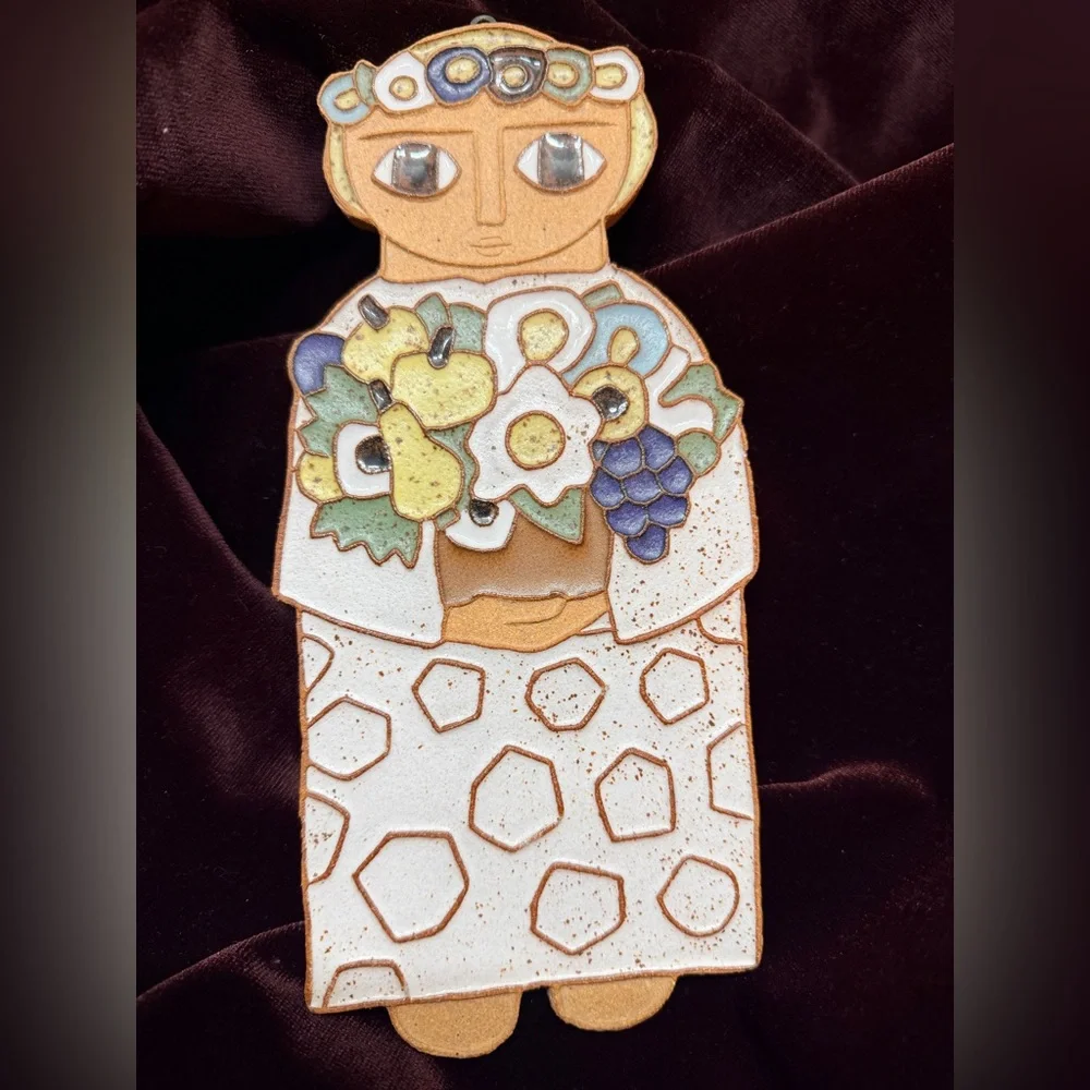 Saint Dorothy Ceramic‎ Wall Plaque by Saint Andrew’s Abbey | Handmade